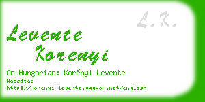 levente korenyi business card
